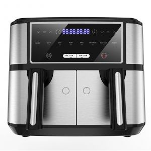 iceagle Friteuse a air chaud KDF 5515DT Dual Zone Airfryer 9L,2600W, ecran digital,Friteuse sans huile 8 programmes - Neuf