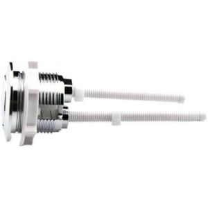 2 X 38 Mm Robinet De Toilette Rond À Double Chasse, Bouton Poussoir, Outil D'arrêt D'économie D'eau, Abs, Bi-Croissant, Pour Réservoirs De Toilettes De Salle De Bain. - Neuf