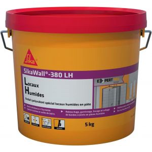 MEVRONISSHOP-Enduit polyvalent en p&acirc;te - SikaWall-380 LH bleu clair - Rebouchage, lissage, collage de bande &agrave; joint - Pi&egrave;ce humide - Pr&ecirc;t &agrave; l'emploi - 5 kg - Neuf