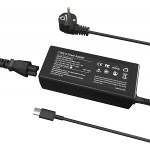 LORANKA-65W Chargeur Ordinateur USB C pour Lenovo ThinkPad T14 T480 L14 L15 E15,HP Spectre X360 EliteBook,Dell,Acer,ASUS,Huawei,MacBook Pro,Samsung,LG,45W Type C Chromebook Laptop Charger - Neuf