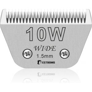 Lames Amovibles de 10W de Large pour Le toilettage des Animaux,compatibles avec Les tondeuses Andis,Oster A5,KM10/45/Masterclip A5,Longueur de Coupe 1/16 Pouce (1,5 mm) - Neuf