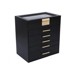 Boîtes À Bijoux Pour Femmes, Boîte À Bijoux Blanche Et Noire À 6 Niveaux Pour Colliers, Bracelets... - Neuf