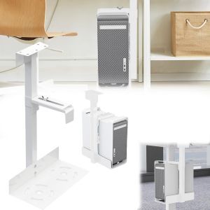 SUBZONAL-Support Pc, Support Pc sous Bureau Supports De Suspension pour Ordinateur Gain De Place R&eacute;Glable en Hauteur Et en Largeur Blanc - Neuf