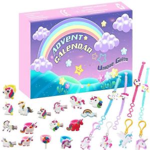Calendrier de l'Avent de Noël 24 jours, jouets de dessins animés, ornements, compte à rebours - Neuf