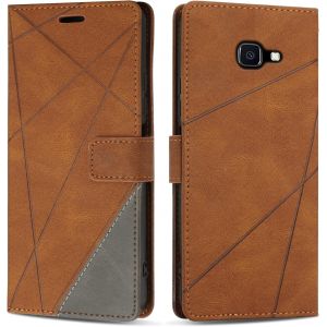 Kal-Etui Coque Pour Galaxy Xcover 4s, Protection Housse En Cuir Pu Portefeuille Livre Pour Galaxy Xcover 4s, Emplacements Cartes, Marron - Neuf