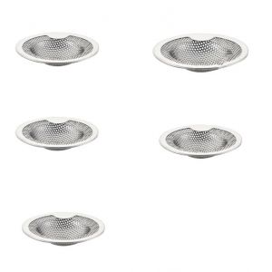 5 Pcs Grande 10,2 Cm En Forme D'un Évier De Cuisine Passoire En Acier Inoxydable Bonde Pour Évier,Lavabo Grille D'évier De Cuisine De Bouchon De Vidange Bouchon De Bonde,Bonde Pour Évier Panier - Neuf