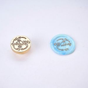 Ventes Promotionnelles Timbre De Cire De Cacheter Mariage 25mm Timbres De Cire De Cacheter Vintage Poignée En Bois Pour Enveloppes / Invitation À Une Fête De Mariage / Forfaits De Vin / Coffret Cadeau - Neuf