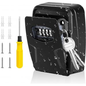Boite a Clefs de Securisee Exterieur Grande Boîte à Clés Murale Étanche avec Code à 12 Chiffres, Boite à Clé Sécurisée, étanche à l'eau et à la Rouille pour L'école de Garage à Domicile - Neuf