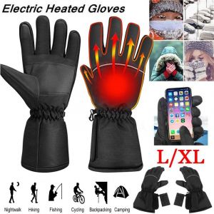 L'hiver Chauffant &Eacute;lectrique Gants Pour Hommes Et Femmes, Noir, Taille L, Thermostat Automatique, &Eacute;cran Tactile Et Imperm&eacute;able &Agrave; L'eau, Pour Toutes Sortes D'activit&eacute;s De Plein Air - Neuf