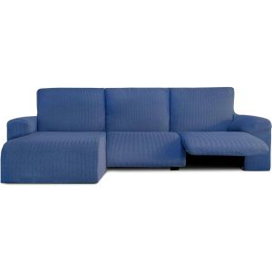 Ulteronixshop-Housse de canap&eacute; bi&eacute;lastique, Respirante et Facile &agrave; Installer avec mousses de Fixation et &eacute;lastiques Bleu - Neuf