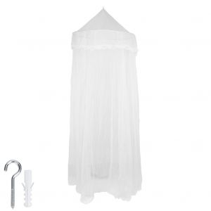 Moustiquaire Ronde En Dentelle A Suspendre Pour Lit, Protection Contre Les Insectes, Dome Princesse, Blanc - Neuf