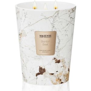 Bougie parfumée 990g|Noir Air|150h de combustion & 3 mèches|Bougie Decorative naturelles en cire de soja|Aromathérapie relaxante|Cadeau pour femme & homme,Modern Marble Jar - Neuf