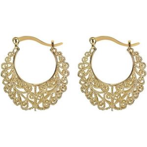 Kal-Boucles D'oreilles Gitane Femme Panier Dor&eacute; Or Plaqu&eacute; Vintage - Neuf