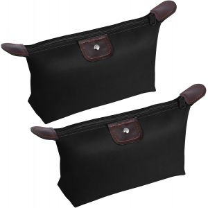 MAA-2PCS Petite Trousse de Maquillage, Mini Trousse à Maquillage Voyage Portable avec Fermeture Éclair, Sac de Rangement Toilette en Nylon Portable, Imperméable Petite Trousse de Toilette Voyage - Neuf