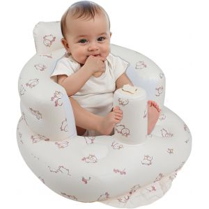 Si&egrave;ge Gonflable Pour B&eacute;b&eacute; De 3 Mois Et Plus - Chaise Pour S'asseoir Et Nourrissons Avec Pompe &Agrave; Air Int&eacute;gr&eacute;e - Ours - Neuf