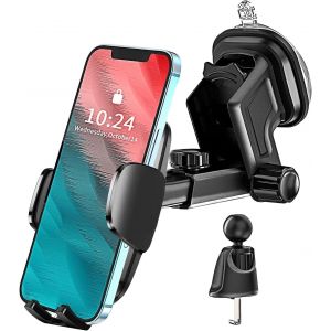 Car Mobile Phone Holder for Samsung Galaxy S24 S23 Plus Ultra A55 A25 A54 A53 A52S A52 A15 5G A05S, Xiaomi 12 13 14 Mi, Dashboard Cell Phone Holder Windshield - Neuf