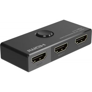 ERYI-Switch Hdmi 2.0, Ultra Hd 4K 2160P 60Hz, Full Hd 1080P, 3D, 4: 4: 4 Bidirectionnel 2-1 Ou 1-2, Hdcp 2.2, Boîtier En Plastique, Couleur Noire - Neuf