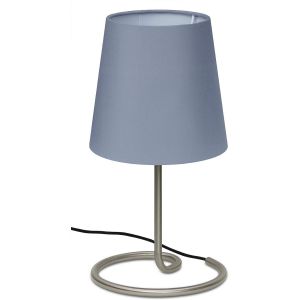 Kal-2018-05g Nachttischlampe *Greyny* Tischleuchte Mit Stoffschirm In Grau Inkl. 1x E14 Fassung Fensterbanklampe, Schreibtischleuchte, Tischlampe L: 20cm U2013 B: 10cm - H: 30cm Ohne Leuchtmittel - Neuf