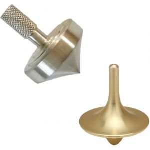 RVKAL-1 Pièces Toupie Enfant,Toupie Métal,Toupie En Métal Exquis,Équilibre Parfait,Tourne Longtemps,Plus De 5 Minutes,Aide À Réduire Le Stress Et L'Anxiété (2 * 2.7Cm) - Neuf