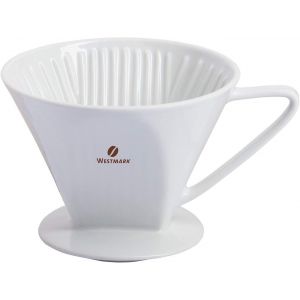 Cmws-Porte-Filtre/Filtre &Agrave; Caf&eacute; En Porcelaine, Taille De Filtre 4, Pour Jusqu'&agrave; 4 Tasses De Caf&eacute;, Brasilia, Porcelaine, 24492260, Blanc. - Neuf