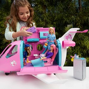 Barbie Avion de R&ecirc;ve pour Poup&eacute;es, avec Mobilier Et Plus de 15 Accessoires Inclus, Jouet pour Enfant de 3 Ans et Plus, GDG76. - Neuf