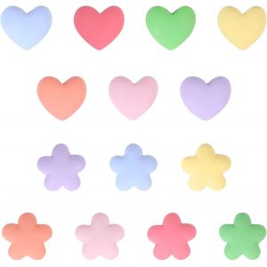 KALANKA-14 Aimants Frigo 3D Fleur C?ur Mignon, Magnet Frigo D&eacute;coratif, Mini Aimant D&eacute;coratif Color&eacute; pour Tableau Magn&eacute;tique R&eacute;frig&eacute;rateur Bureau Cuisine Maison - Neuf