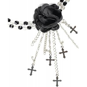 Kal-- Collier Avec Fleur Gothique, Collier, Bijoux Fantaisie, Gothique, Day Of The Dead, Dia De Los Muertos, Halloween - Neuf