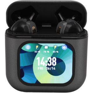 &Eacute;couteurs Bluetooth, &Eacute;couteurs Intra-Auriculaires &Agrave; Suppression De Bruit Avec &Eacute;tui De Chargement &Agrave; &Eacute;cran Tactile, &Eacute;couteurs St&eacute;r&eacute;o Basses, Pour L'Exercice Sportif (Black) - Neuf