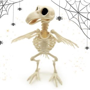 Teppc-Squelette De Corbeau, Corbeau Animaux Squelette, Squelette En Plastique De Corbeau, Corbeau Squelette Decoration, Halloween Decoration Pour Halloween, Fête, Poisson D'avril, Maison Hantée - Neuf