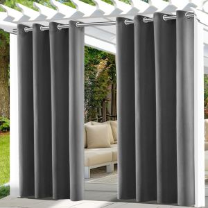 Nouvelhorizonstore-Rideaux D'ext&iquest;&iquest;Rieur Imperm&iquest;&iquest;Ables,Lot De 2 Rideau Pour Pergola &iquest;&iquest; Oeillets En Haut,Rideau Occultant Exterieur,Rideau Exterieur Terrasse Pour Int&iquest;&iquest;Rieur Ext&iquest;&iquest;Rieur 132x215cm,Gris - Neuf
