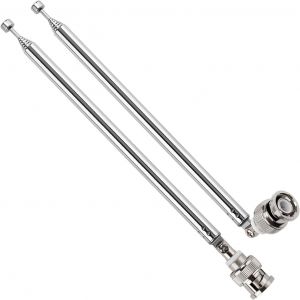 2 Pi&egrave;ces 75cm 7 Sections Antenne T&eacute;lescopique, Antenne T&eacute;lescopique Portable FM, Antennes Radio FM T&eacute;lescopiques Portables, avec Connecteur BNC, pour TV Dab AM/FM R&eacute;ception St&eacute;r&eacute;o - Neuf
