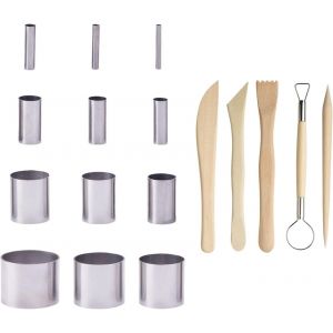Jexnovashop-12 Emporte-Pi&egrave;ces Ronds En Argile, 5 Couteaux &Agrave; Sculpter En Argile, Emporte-Pi&egrave;ces Ronds En Argile, Mini Outils En Argile En Acier Inoxydable, Outils De Mod&eacute;lisme Manuels - Neuf