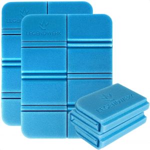 Acdsgd-3x Coussins De Si&egrave;ge Thermiques Ext&eacute;rieurs Pliables - Coussin De Si&egrave;ge Isolant Imperm&eacute;able - Coussin De Si&egrave;ge En Mousse Stade - Coussins De Si&egrave;ge Thermiques En D&eacute;placement (Bleu) - Neuf