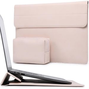13.3-14 Inch Laptop Sleeve Case with Stand Function for MacBook Pro 14 M4/M3/M2/M1 Pro/Max 2025-2021, MacBook Pro/Air 13.3, 13.5-13.8 Surface Laptop, HP Envy 13, Apricot - Neuf