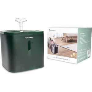 Fontaine &Agrave; Eau Pour Chat, 2L, Verte, Filtre Triple Et Pompe &Agrave; Eau, Certificat Ce Et Rohs - Neuf