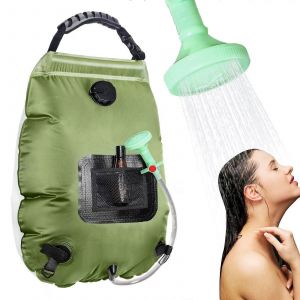 Solaire Douche Portable Sac De 5 Gallons 20l Avec Un Tuyau Et On-Off De La T&ecirc;te De Douche Pour Camping Randonn&eacute;e Plage De D&eacute;placement - Neuf