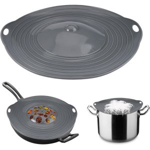 29 cm Silicone Couvercle Anti Eclaboussure,Couvercle Anti D&eacute;bordement aux Casseroles D'un Diam&egrave;tre de 15-28 cm,Silicone Anti-D&eacute;bordement Peut &ecirc;tre Utilis&eacute; pour Cuisini&egrave;res,Micro-Ondes,Bols - Neuf