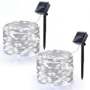 Solaire Lumi&egrave;res de Bande de LED Pour No&euml;l Decoration10M White2Pcs - Neuf