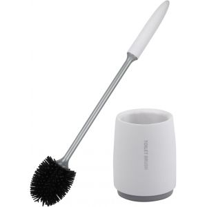 Brosse Toilettes Silicone Avec Support À Séchage Rapide-Balayette Wc À Manche Long Pour Salle De Bain - Neuf