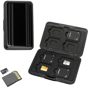 PIAL-Étui Pour Carte Mémoire À 16 Emplacements-Support Fin En Aluminium Pour 8 Cartes Sd Sdxc Sdhc+8 Cartes Micro Sd Sdxc Sdhc Tf-Étanche Et Résistant Aux Chocs-Boîte De Rangement Portable Pour - Neuf