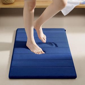 40x60cm Tapis de Bain en Mousse &agrave; M&eacute;moire de Forme,Tapis de Bain Absorbant,Lavable en Machine (Bleu Marine).[F30] - Neuf