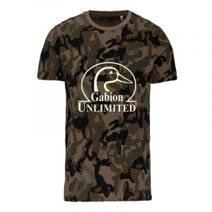 T-Shirt Camo Woodland 100% Coton 145g Coupe Droite - Neuf