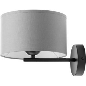 Subzonal-Applique Murale Avec Source Lumineuse Rempla&ccedil;able Luminaire Int&eacute;rieur Pour Ampoule &Agrave; Culot E27 Max. 60w (Ampoule Non Incluse) Abat-Jour En Tissu (Gris) - Neuf