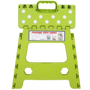 Hjlian Tabouret Pliant Portable En Plastique, Echelle Pliante, Tabouret En Plastique, 28,5 X 21,5 X 32 Cm (Vert) - Neuf