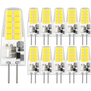 Ampoule G4 Led Blanc Neutre 4000k, Ampoule Led G4 12v 2w Equivalent 20w Halogène Ampoule G4, 200lm, Sans Scintillement, Non-Dimmable, Led 12v Pour Chambre Salon Cuisine Jardin, Lot De 10 - Neuf