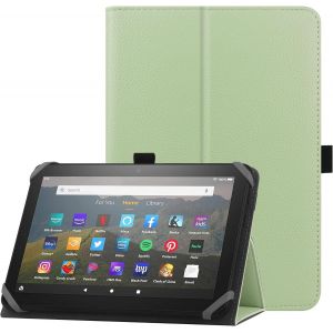 Étui Universel Pour 7-8 Pouces Tablette Fire Hd 8 2020/2022 & Fire Hd 8 Plus 2020/2022 Avec Support Folio Et Dragonne Housse De Protection Pour 7""-8"" Samsung Android Tablette-Vert - Neuf