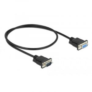 Delock S&eacute;rie C&acirc;ble De Raccordement [1x Rs232 M&acirc;le - 1x Rs232 Femelle] 0.5 M Noir Y405393 - Neuf