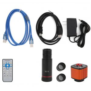 Kit de microscope USB 16 MP avec loupe numerique et objectif 0,5X, adaptateur annulaire 30 mm/30,5 mm, prise US 100-240 V - Neuf