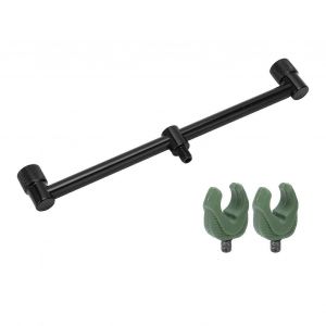 Canne à pêche,support de pod,canne à pêche en alliage d'aluminium,support de pod,support de barre transversale,matériel (2 têtes,support de 25 cm,2 têtes) - Neuf