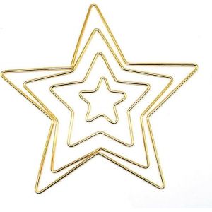 Bague En M&eacute;tal Dor&eacute;,4 Pi&egrave;ces En M&eacute;tal Bague Artisanat Ensemble,Fil Bague Artisanat Pack,Bague Attrape-R&ecirc;ves,Anneau En Dentelle,&Eacute;toile - Neuf